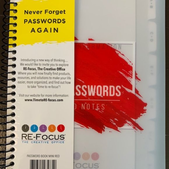 Forget your passwords? Its a time waster! RED MINI PASSWORD BOOK! So awesome! - Picture 5 of 9